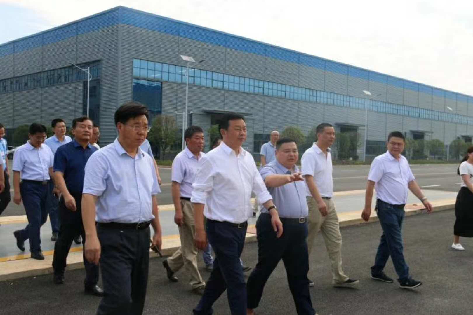 武漢市黃陂區委吳書記等區領導一行蒞臨程力重工指導工作